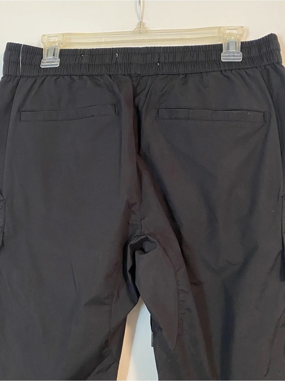 NWOT PacSun Cargo Pants Jogger Elastic Waist Black Men’s M Stretch Casual Tech